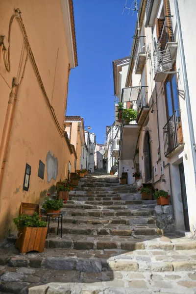 Ulica Zabytkowym Centrum Castelsaraceno Stare Miasto Regionie Basilicata Włochy — Zdjęcie stockowe
