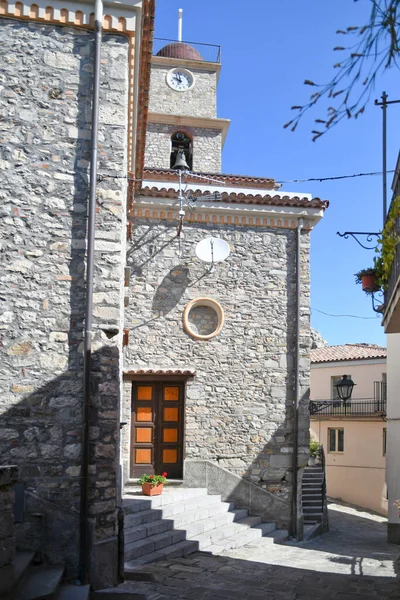 Una Strada Nel Centro Storico Castelsaraceno Centro Storico Della Basilicata — Foto Stock