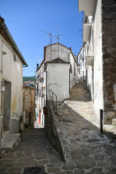 Een Straat Het Historische Centrum Van Castelsaraceno Een Oude Stad — Stockfoto