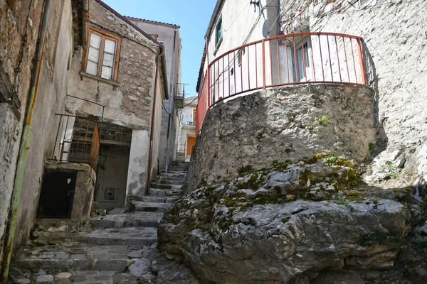 Une Rue Dans Centre Historique Castelsaraceno Une Vieille Ville Région — Photo