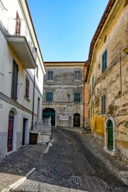 Morolo 'nun tarihi merkezinde bir sokak, İtalya' nın Frosinone eyaletinde bir ortaçağ kasabası..