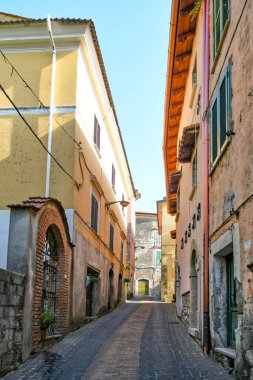 Morolo 'nun tarihi merkezinde bir sokak, İtalya' nın Frosinone eyaletinde bir ortaçağ kasabası..