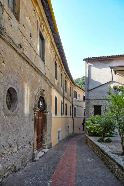 Ulice Historickém Centru Morolo Středověké Město Provincii Frosinone — Stock fotografie