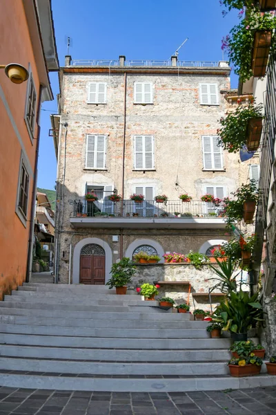 Una Calle Centro Histórico Morolo Una Ciudad Medieval Provincia Frosinone —  Fotos de Stock