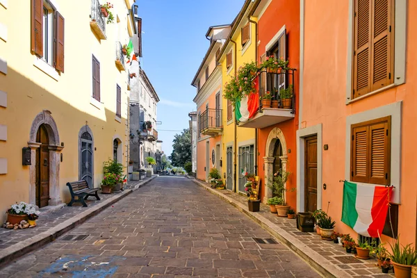 Una Calle Centro Histórico Morolo Una Ciudad Medieval Provincia Frosinone — Foto de Stock