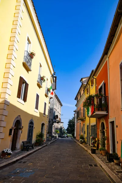 Una Calle Centro Histórico Morolo Una Ciudad Medieval Provincia Frosinone — Foto de Stock