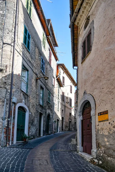 Gata Den Historiska Stadskärnan Morolo Medeltida Stad Frosinone Provinsen Italien — Stockfoto