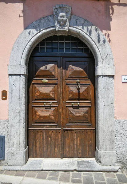 Castelluccio Superiore Italie 2021 Porte Entrée Une Maison Caractéristique Dans — Photo