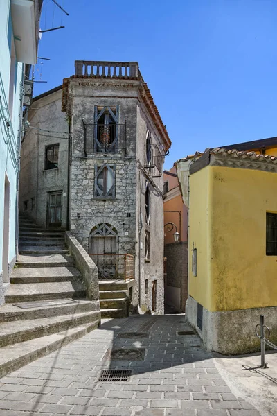 Úzká Ulice Mezi Starými Domy Castelluccio Superiore Malé Město Provincii — Stock fotografie