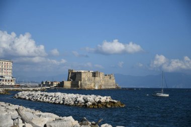 İtalya, Belvedere yolundan Napoli Körfezi manzarası.