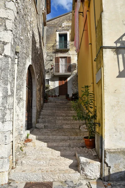 Ausonia Nın Tarihi Merkezinde Bir Cadde Lazio Bölgesinde Bir Ortaçağ — Stok fotoğraf