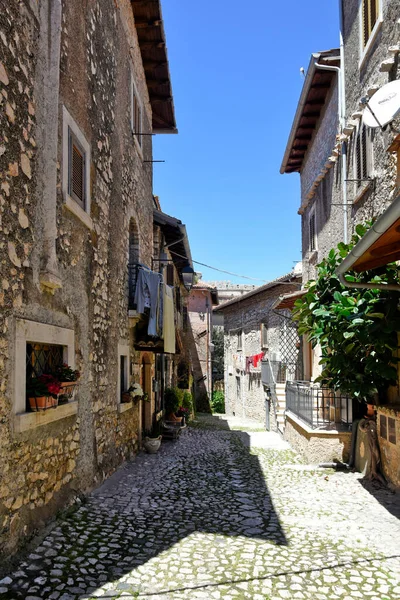 Characteristic Street Sermoneta Medieval Village Lazio Region Italy — Stock Photo, Image