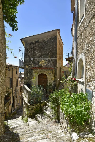 Street Medieval Town San Donato Val Comino Lazio Region Italy — Stock Photo, Image