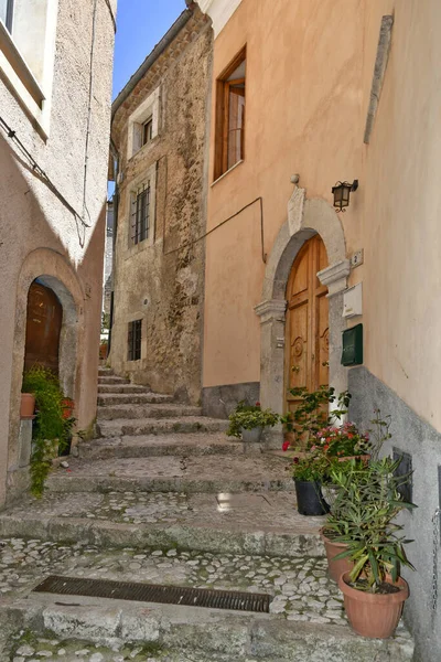 Street Medieval Town San Donato Val Comino Lazio Region Italy — Stock Photo, Image