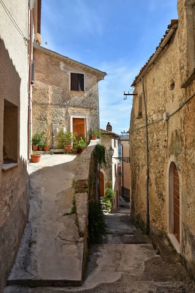 Een Straat Van Een Middeleeuwse Stad Van San Donato Alvito — Stockfoto