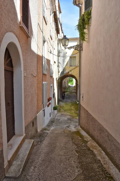Una Calle Una Ciudad Medieval San Donato Alvito Región Del — Foto de Stock