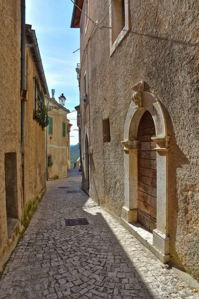 Una Strada Una Città Medievale San Donato Alvito Nel Lazio — Foto Stock
