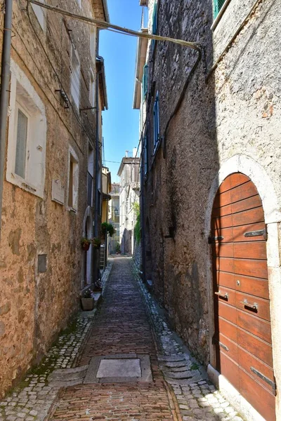 Uma Rua Característica Castro Dei Volsci Uma Aldeia Medieval Província — Fotografia de Stock