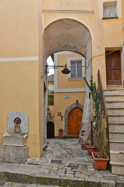 Karakteristisk Gata Monte San Biagio Medeltida Provinsen Lazio Italien — Stockfoto