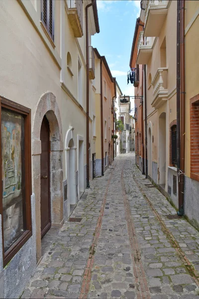 Charakterystyczna Ulica Monte San Biagio Średniowiecznej Miejscowości Prowincji Lacjum Włoszech — Zdjęcie stockowe