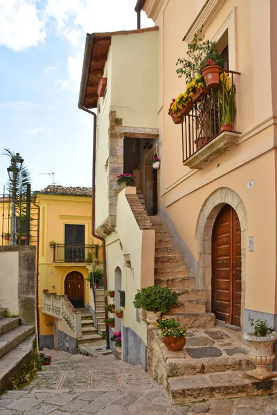 ラツィオ州の中世の村 モンテ ビアジオの特徴的な通りイタリア — ストック写真