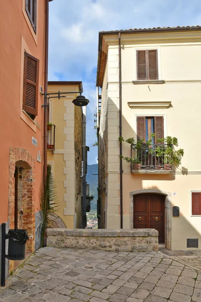 Egy Jellegzetes Utcában Monte San Biagio Egy Középkori Falu Tartomány — Stock Fotó