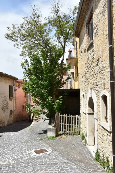 イタリアのモリーゼ地方の旧市街であるMacchiagodenaの歴史的中心部の通り — ストック写真