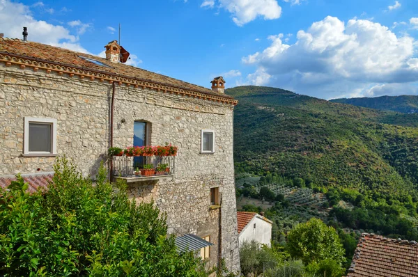 Panoramisch Uitzicht Monteroduni Middeleeuws Dorp Molise Italië — Stockfoto