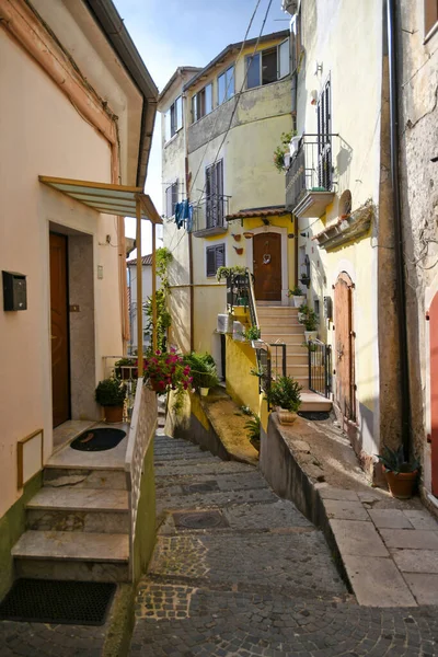 Узкая Улица Контурси Старый Город Провинции Салерно Италия — стоковое фото
