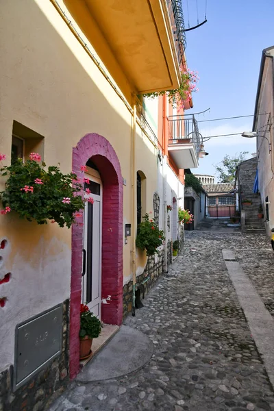 Úzká Ulice Lacedonii Staré Město Provincii Avellino Itálie — Stock fotografie