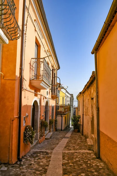 Une Rue Étroite Lacédonie Une Vieille Ville Dans Province Avellino — Photo