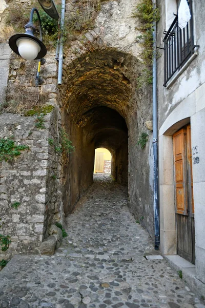 Uma Rua Estreita Lacedonia Uma Cidade Velha Província Avellino Itália — Fotografia de Stock