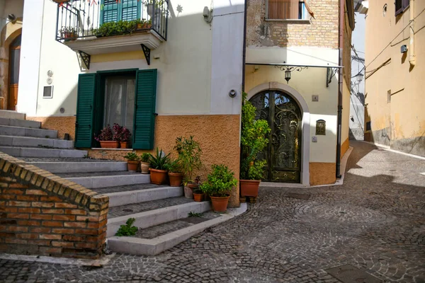 Una Calle Estrecha Ascoli Satriano Casco Antiguo Provincia Foggia Italia — Foto de Stock