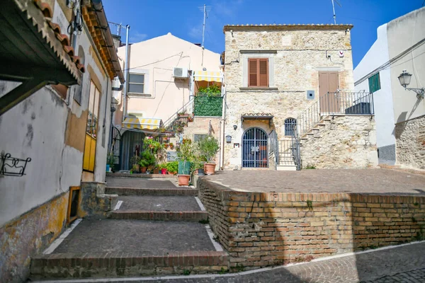 Una Calle Estrecha Ascoli Satriano Casco Antiguo Provincia Foggia Italia —  Fotos de Stock