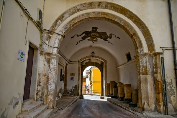 Arco Entrada Castelo Medieval Agora Prefeitura Lavello Cidade Velha Região — Fotografia de Stock