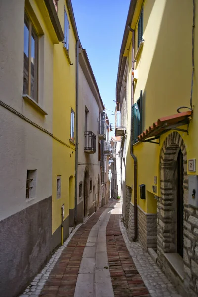 Smal Gata Monteroduni Medeltida Stad Molise Regionen Italien — Stockfoto