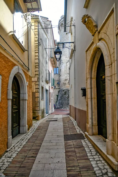 Eine Enge Straße Monteroduni Einer Mittelalterlichen Stadt Der Region Molise — Stockfoto