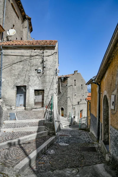 Narrow Street Longano Medieval Town Molise Region Italy — Stock Photo, Image