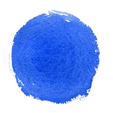 Bir tutam suluboya. Soyut, sessiz bir mavi yama. Vektör