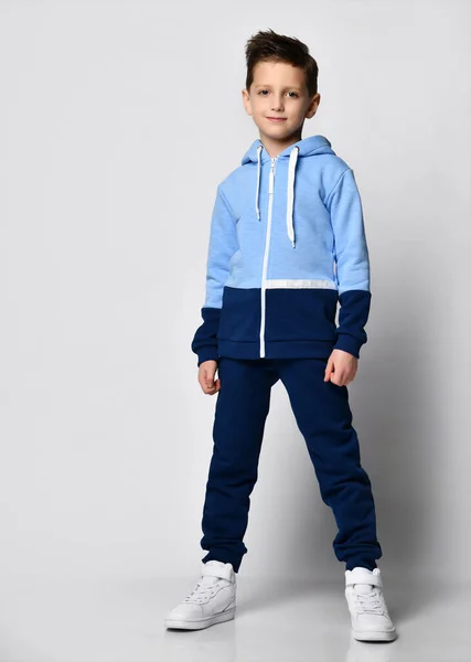Boy sportswear advertisement studio full body portrait shot — Stock Photo, Image