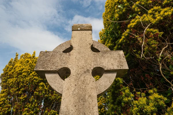 Celtic cross gravestone background — Stock Photo, Image