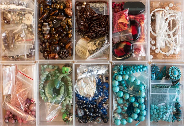 Various craft Jewellery supplies — Stock Photo, Image