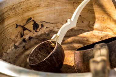 Hindistan cevizi, şeker, Kuru, imalat, su, bütünüyle.