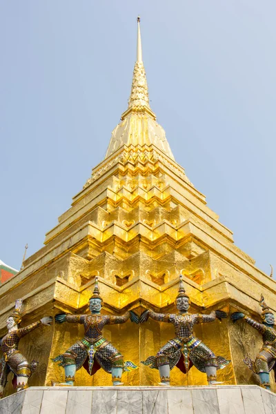 Temple, Thaïlande, or, portes, belle, patrimoine, Thaïlande, aller — Photo