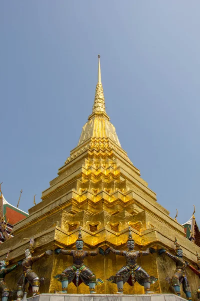 Temple, Thaïlande, or, portes, belle, patrimoine, Thaïlande, aller — Photo