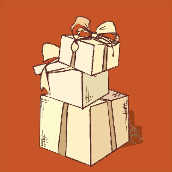 Una pila de cajas de regalo — Archivo Imágenes Vectoriales