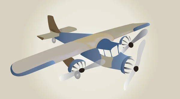 Векторный ретро самолет — стоковый вектор