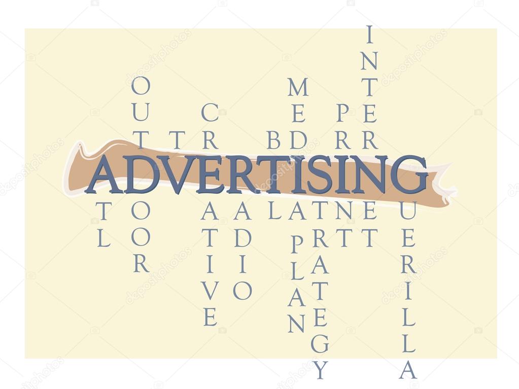 Advertising Word Graphic. ATL, BTL and Guerilla