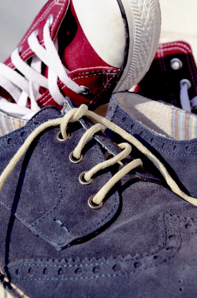 Sepatu Suede dan Sepatu Kanvas — Stok Foto
