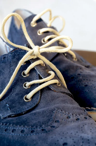 Sepatu Blue Suede Man — Stok Foto